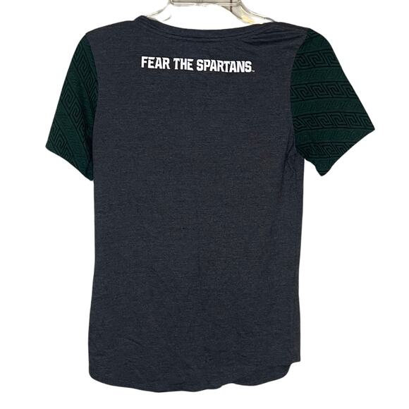Michigan State MSU Womens The Nike Tee Short Sleeve T-Shirt | Gray | Size Small - Picture 2 of 5